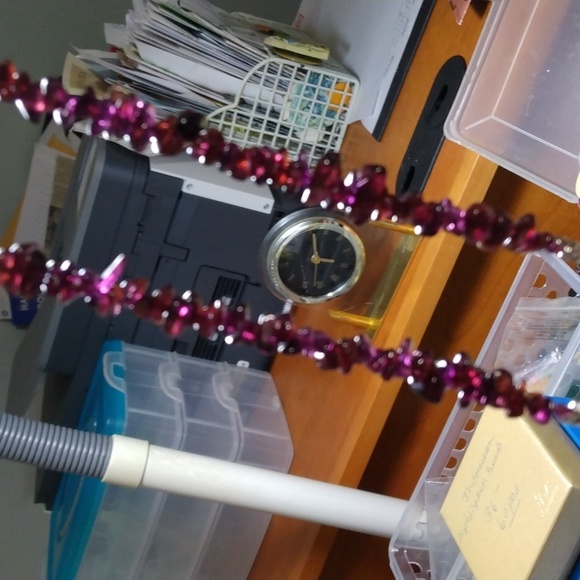 JANUARY BIRTHSTONE Hand crafted Rhodolite Garnet Chip bead necklace - Picture 4 of 7